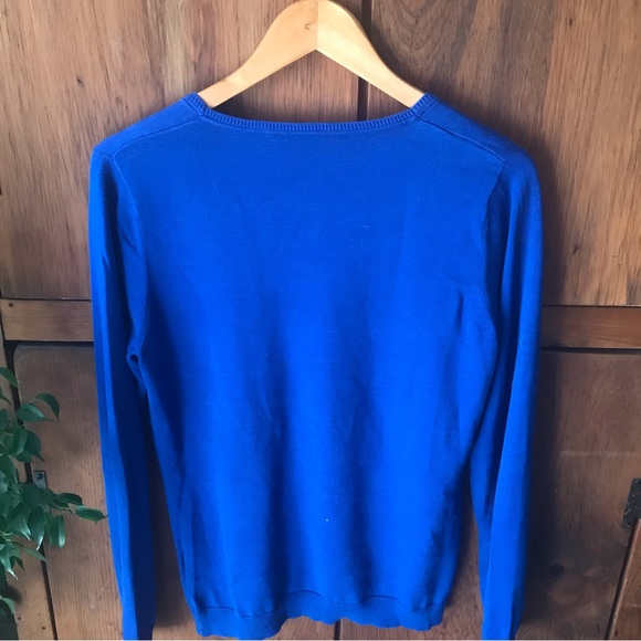 Esprit Royal Blue V-Neck Ladies’ Sweater - Size Large - Picture 2 of 8